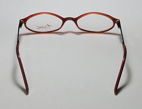 THALIA SODI Thalia Giselle Womens/Ladies Ophthalmic Adult Size Designer Full-rim Eyeglasses/Eye Glasses (50-18-140, Chocolate / Transparent Orange) - Image 5