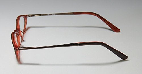 THALIA SODI Thalia Giselle Womens/Ladies Ophthalmic Adult Size Designer Full-rim Eyeglasses/Eye Glasses (50-18-140, Chocolate / Transparent Orange) - Image 4
