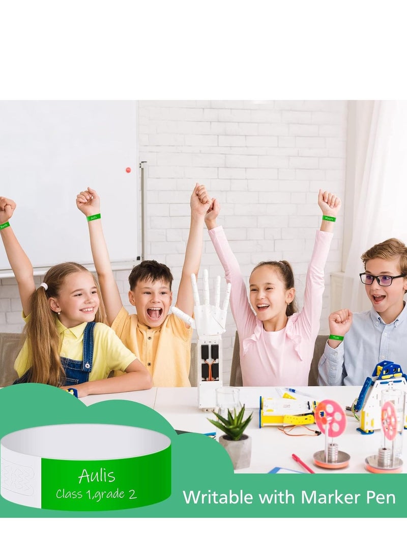 SYOSI Event Wristbands 300Pcs Neon Paper for Events Purple Party Bulk Arm Bands Armbands Waterproof Bracelets Clubs Lightweight Concert Festivals and Fairs Green - Image 4