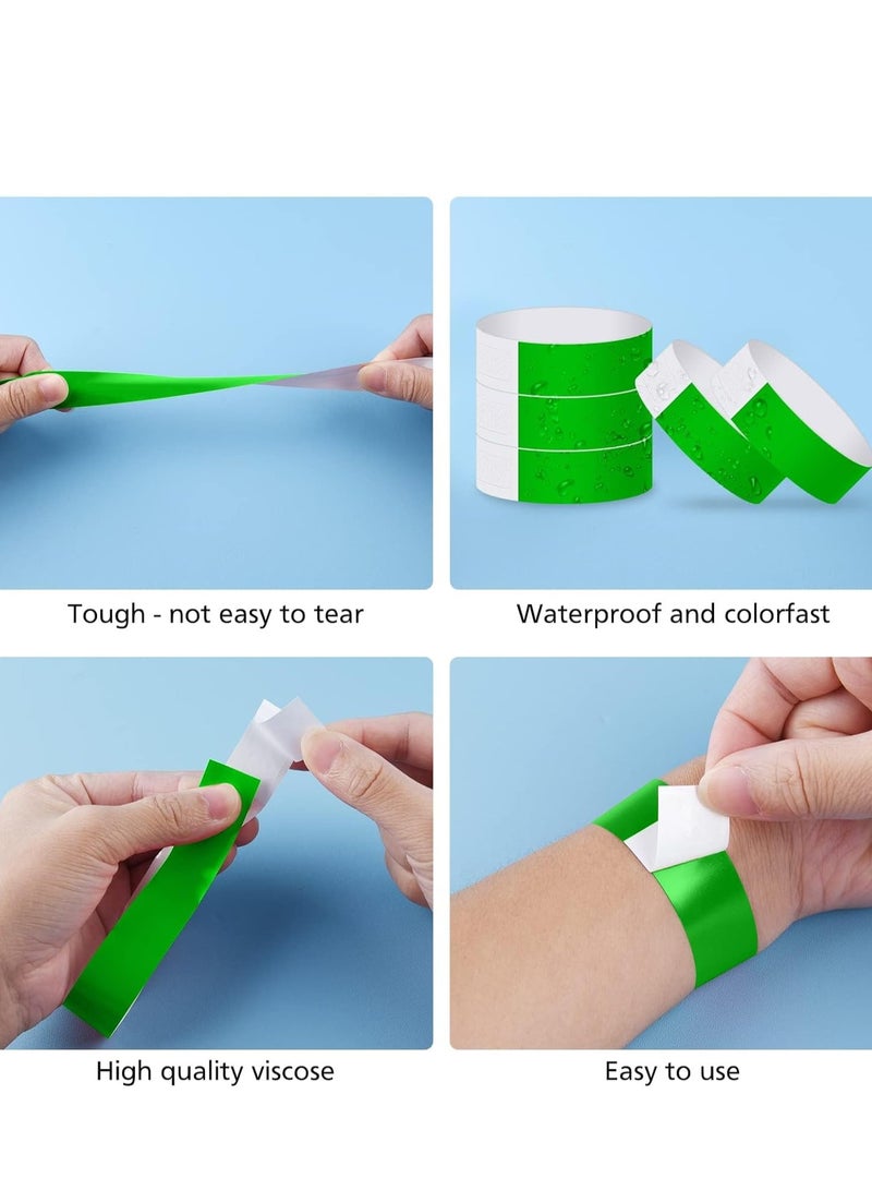 SYOSI Event Wristbands 300Pcs Neon Paper for Events Purple Party Bulk Arm Bands Armbands Waterproof Bracelets Clubs Lightweight Concert Festivals and Fairs Green - Image 5