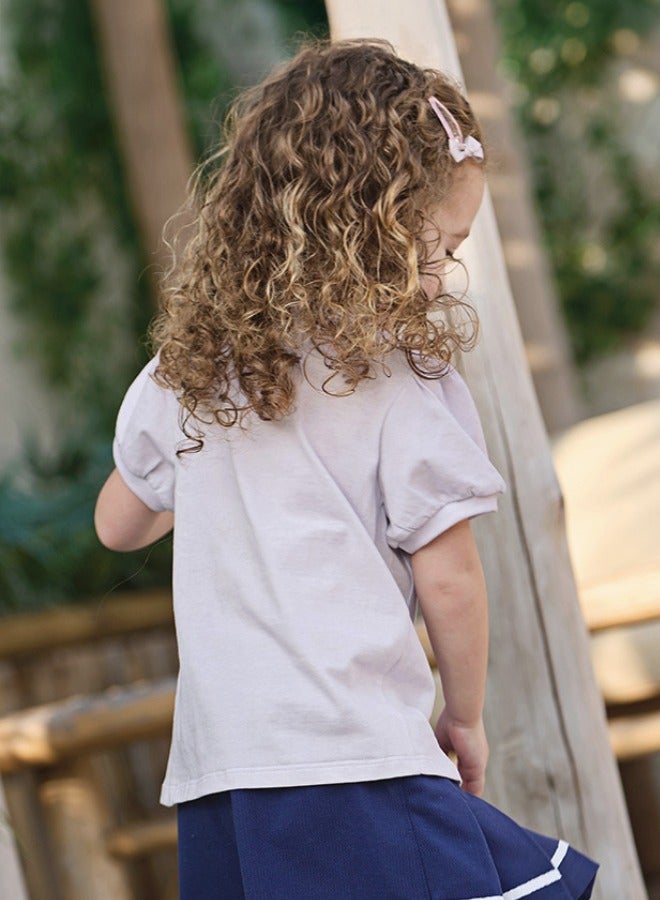 Dave & Bella Girls Kuromi light purple tshirt - Image 3