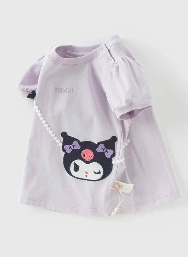 Dave & Bella Girls Kuromi light purple tshirt