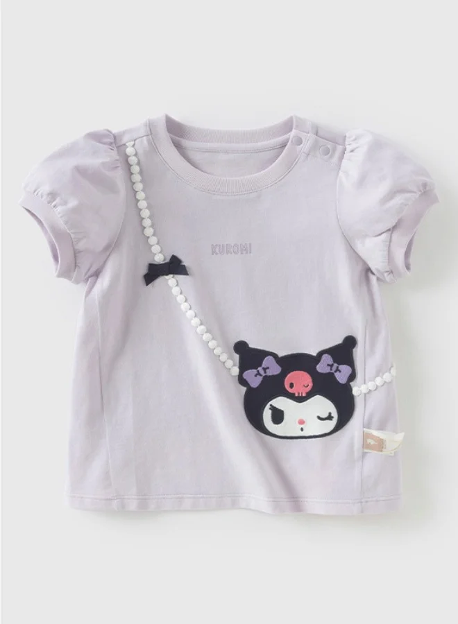 Dave & Bella Girls Kuromi light purple tshirt