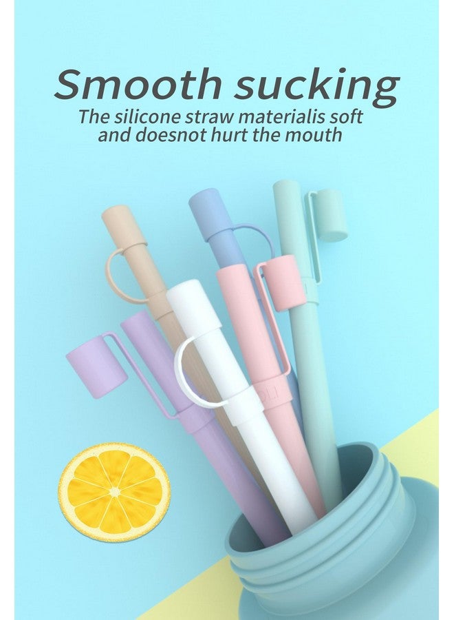 Doboli Doboli Replacement 12 inch Long Silicone Straw With Cover,Compatible with Stanley Owala 40 oz 30 oz Cup Tumbler, 6 Pack Reusable Straw with Cleaning Brush,for Stanley Tumbler Accessorie - Image 3