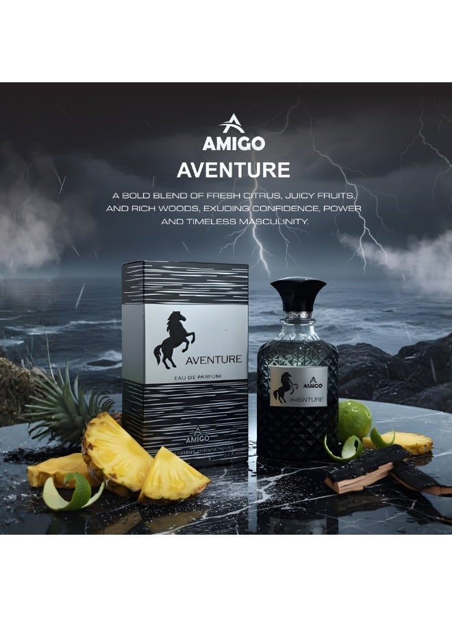 أميغو عطر أميغو أفنتشر أو دو بارفان للرجال 100 مل - Image 3