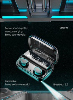SAB M30 pro Wireless Earphone Hifi Stereo Earbuds With 2000mAh Magnetic Charging Case  - Image 2