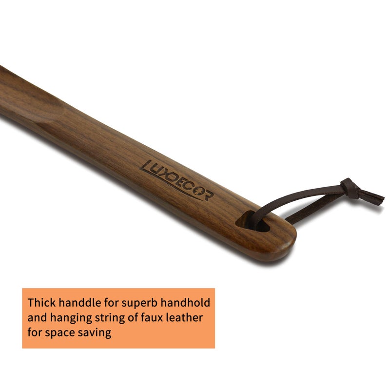 Luxdecor Long Handled Wooden Shoehorns- 15in Wooden Long Handle Shoe Horn for Seinors Men Boot Jack Shoe Helper for Women - Image 2
