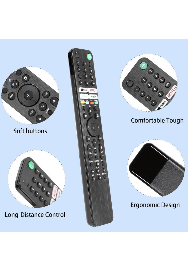 جهاز التحكم عن بُعد الصوتي PopZa RMF-TX520U MG3-TX520U - متوافق مع تلفزيونات سوني الذكية XBR و KD و XR - بديل لـ X80J و X85J و X90J و A80J و X80CJ (نماذج 2019-2023) - مزود ببحث صوتي مدمج، وأزرار يوتيوب ونتفليكس وبرايم فيديو - Image 3