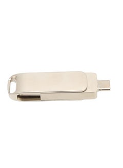 Thoraya Type-C+USB3.0 2-in-1 Metal Rotating USB Flash Drive for Mobile Phones, Computers, Tablets, and Car USB Flash Drives Silver 128GB  - Image 2