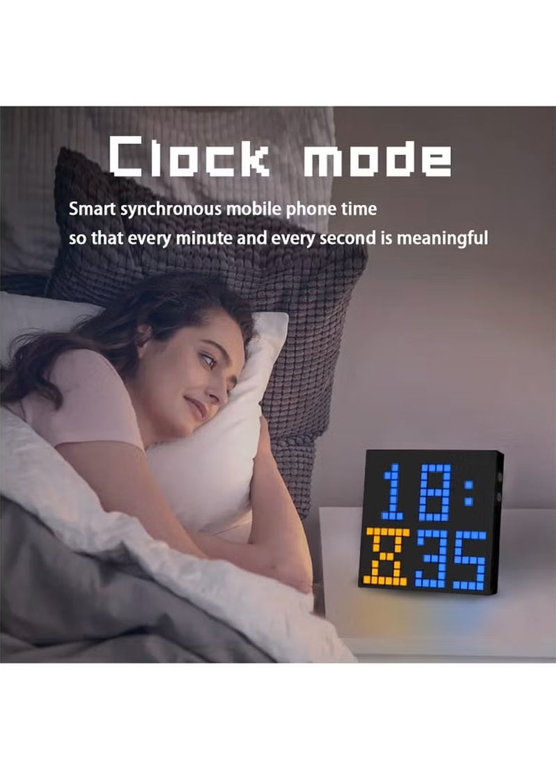 Furtey - LED Pixel Display, Programmable 16x16 Pixel Art LED Screen with APP Control for Kids Boys Girls, Creative Animations, Fun Text and Digital Clock, Gaming Accessories for Desk, Wall Room Decor - Image 1