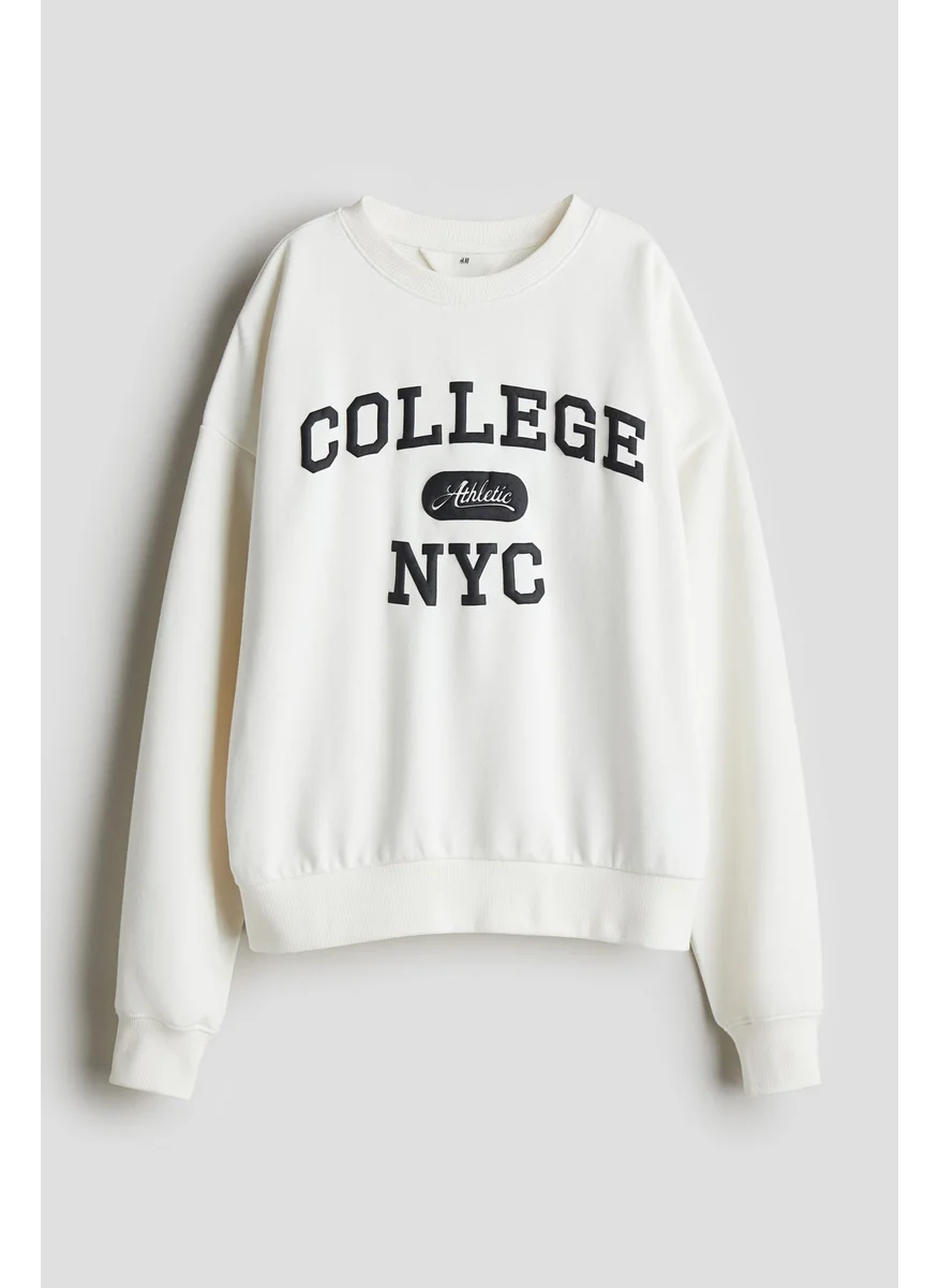 اتش اند ام Motif-Detail Sweatshirt
