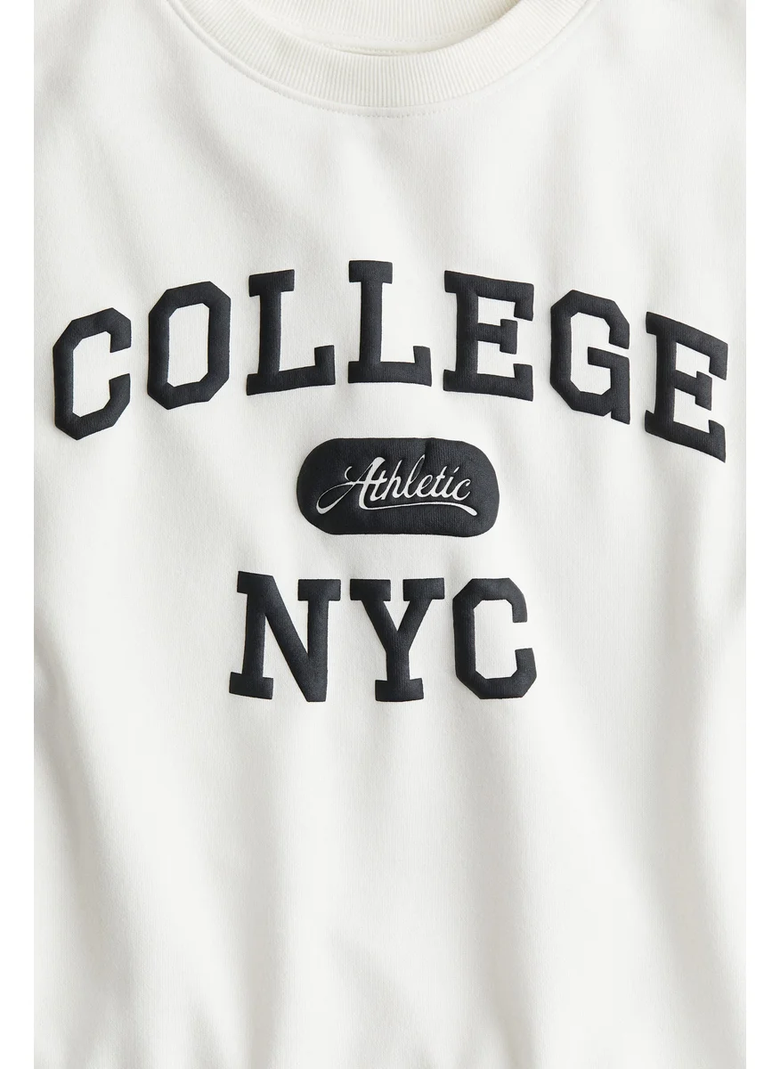 اتش اند ام Motif-Detail Sweatshirt