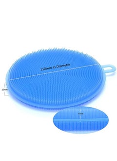 Oblivion Oblivion Silicone Dish Scrubber Sponge Mildew Free | Non Stick | Heat Resistant | Multicolor (Pack of 3)  - Image 4