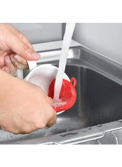 Oblivion Oblivion Silicone Dish Scrubber Sponge Mildew Free | Non Stick | Heat Resistant | Multicolor (Pack of 3)  - Image 5