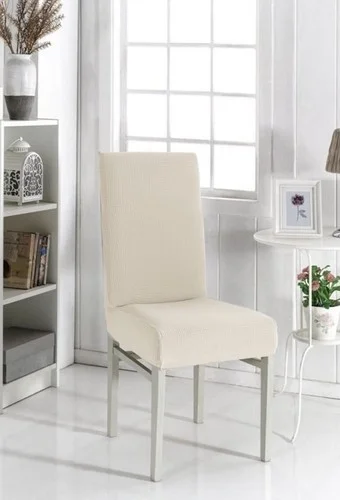 Heytgah Chair Cover (1 piece) Lycra Washable Flexible Elastic Bamboo Chair Cover single Pitikare CREAM 1 piece bamboo honeycomb chair cover, made of high quality thick and flexible fabric