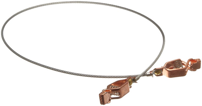 Justrite 8500, 3' Long Flexible Bonding Wire with Two Clips - Image 2
