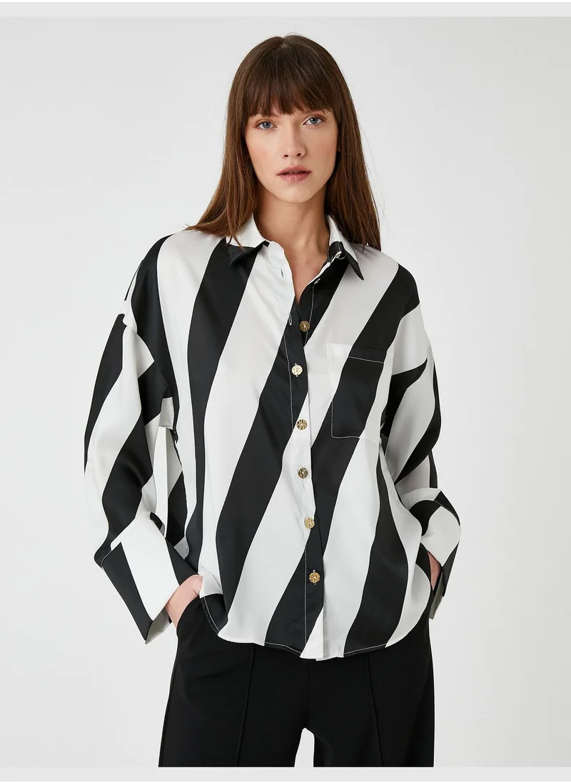 كوتون Relax Fit Pocket Detail Shirt