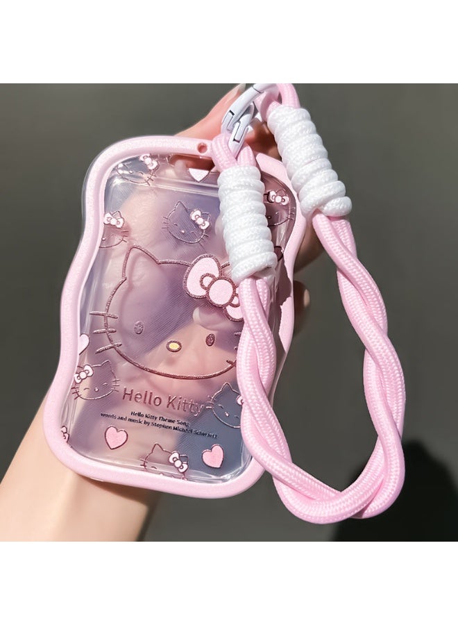 NIBEMINENT 1 - Piece Love Katie Cat Kpop Photo Card Holder Pendant Key Chain ID Badge Holder ID Card Holder Photo Card Protector for School ID Office ID Access Card for Women Girls