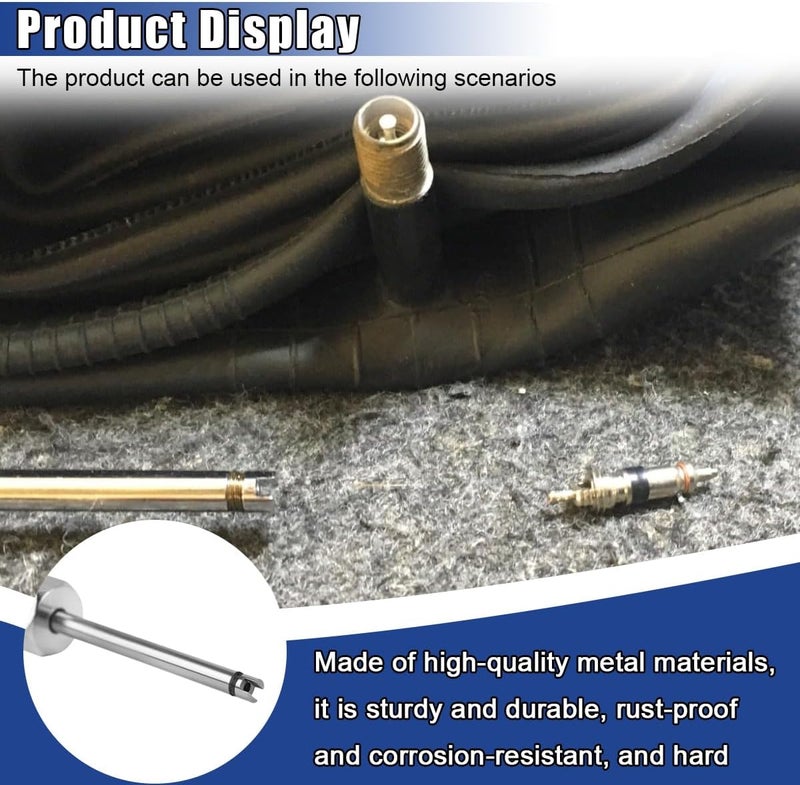 UHANBUT Valve Core Removal Tool, 4.3" Heavy Duty No Scratch Long Tire Valve Stem Removal Installer Tool, Universal Screwdriver Car Tire Repair Stem Puller for Schrader Cores (1PC) - Image 5