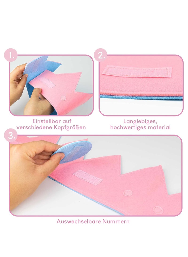 SYOSI Birthday Hats for 1st Party- Glitter Crown, Kids, Baby's Photo Props, Crown Decoration, Little Girls Hair Accessories Party - Image 5