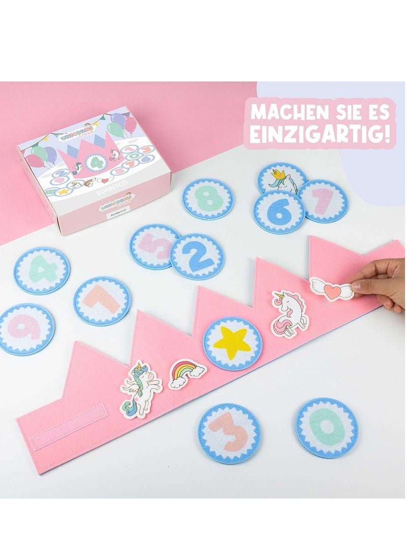 SYOSI Birthday Hats for 1st Party- Glitter Crown, Kids, Baby's Photo Props, Crown Decoration, Little Girls Hair Accessories Party - Image 3