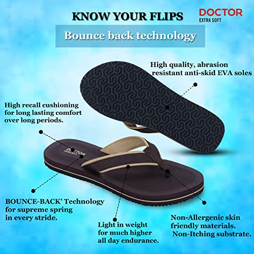 DOCTOR EXTRA SOFT House Slipper for Women's | Pregnancy | Orthopaedic & Diabetic | Indoor Outdoor Sliders Women | MCR chappals | Memory Foam Cushion| Fashionable Slippers for Ladies Daily Use D-04 - Image 2