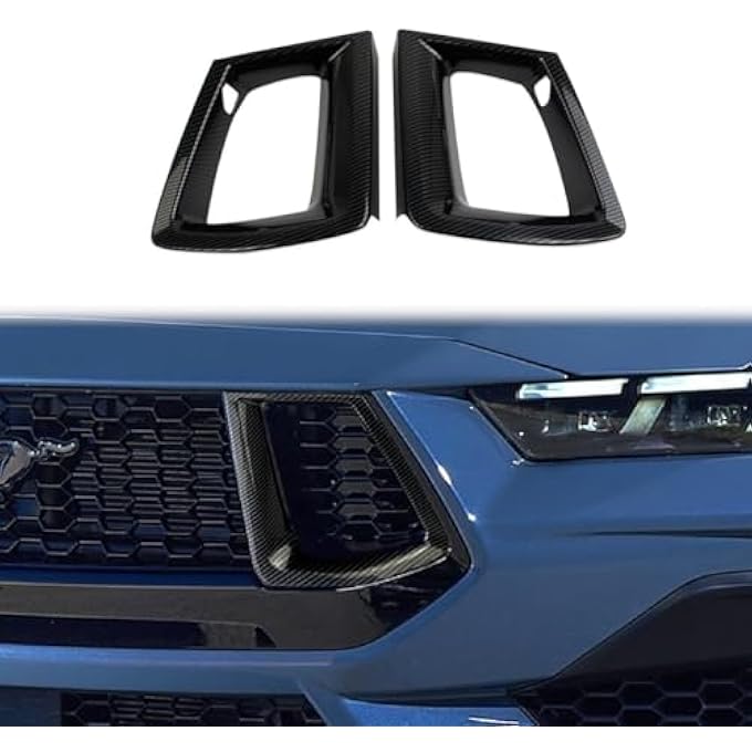 ريحني ملحقات تغطية الشبك الأمامي من ألياف الكربون لفورد موستانج GT بريميوم تايب 1 2024 - Image 1