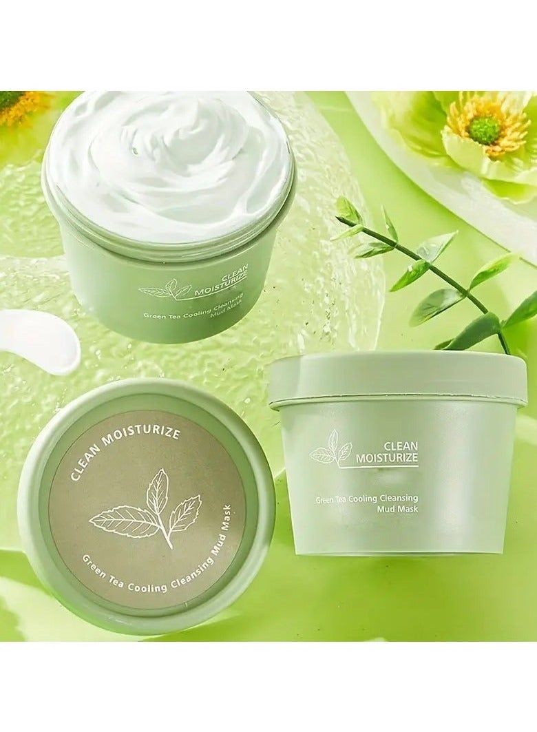 Meidián Revitalizing Green Tea Face Mask - Natural Kaolin Clay Mud for Deep Cleansing, Pore Tightening, Exfoliation, and Blackhead Removal - Suitable for All Skin Types, Scented with Tea Tree, Alcohol-Free and Unisex - Image 3