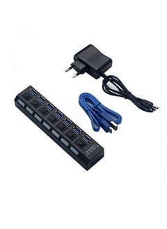 نيبمينينت موصل موزع USB مع محول طاقة بشدة تيار 2 أمبير أسود  - Image 1