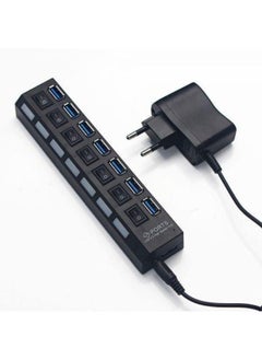 نيبمينينت موصل موزع USB مع محول طاقة بشدة تيار 2 أمبير أسود  - Image 2