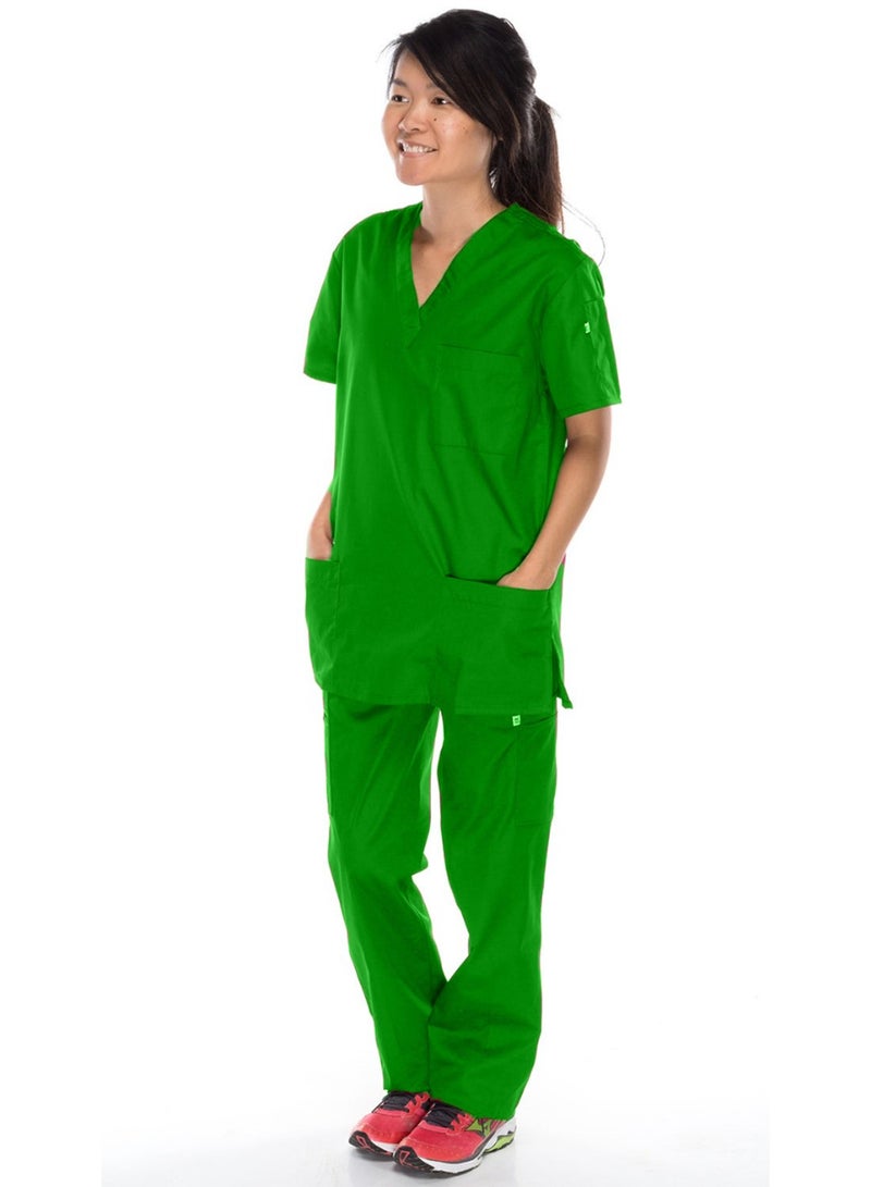 ميريديان طقم Meridian Classic Cargo Scrub - زي طبي مريح وأنيق للجنسين مع بنطال كارجو وبلوزة برقبة على شكل حرف V. مثالية لمتخصصي الرعاية الصحية. متينة وعملية. - Image 3