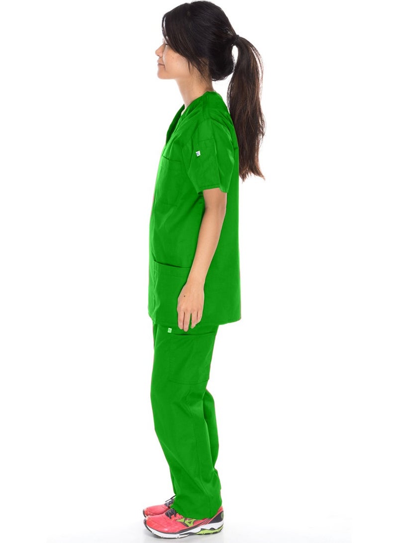 ميريديان طقم Meridian Classic Cargo Scrub - زي طبي مريح وأنيق للجنسين مع بنطال كارجو وبلوزة برقبة على شكل حرف V. مثالية لمتخصصي الرعاية الصحية. متينة وعملية. - Image 4