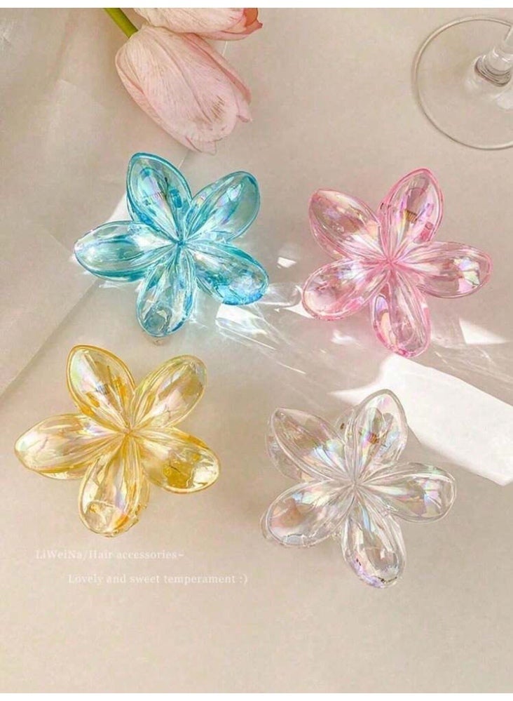 4 قطع توكة ومشبك شعر على شكل وردة فاخرة بتصميم عصري أنيق - Image 2