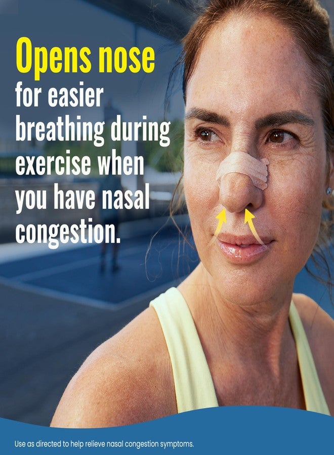 Breathe Right Sport Nasal Strips, Sweat-Resistant w/ActiveVent, Tan, 26 ct - Image 3