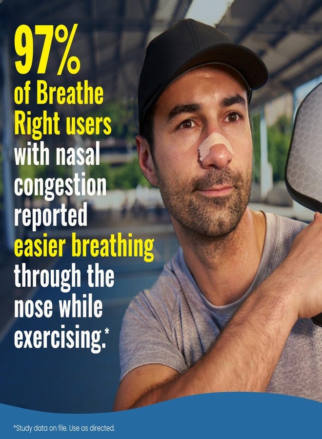Breathe Right Sport Nasal Strips, Sweat-Resistant w/ActiveVent, Tan, 26 ct - Image 4
