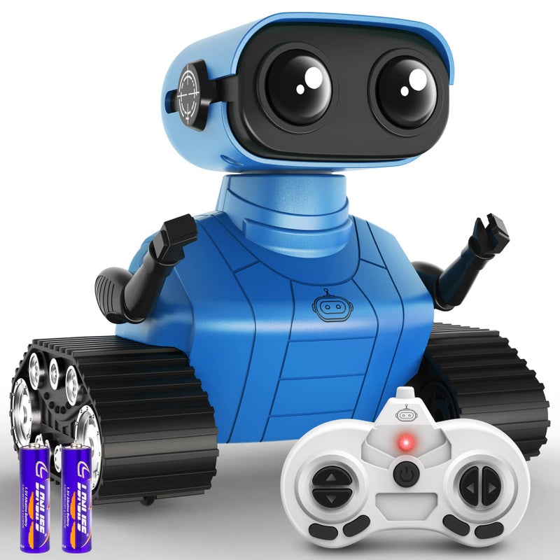 Hamourd Robot Toys For Boys Girls  Rechargeable Remote Control Emo Robots With Auto-Demonstration  Flexible Head & Arms  Dance Moves  Music  Shining Led Eyes For 5+ Years Old Kids - Image 1