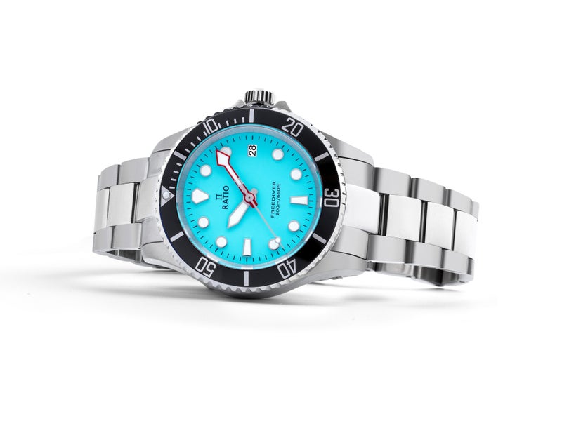 Ratio FreeDiver Ice Blue Dial Quartz Diver's 200M Men's Watch RTF032 - Image 3