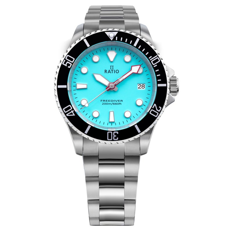 Ratio FreeDiver Ice Blue Dial Quartz Diver's 200M Men's Watch RTF032 - Image 1