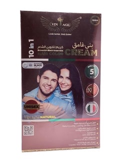 Vintage Hair Color Cream 10 in 1 Brownish Black  - Image 4
