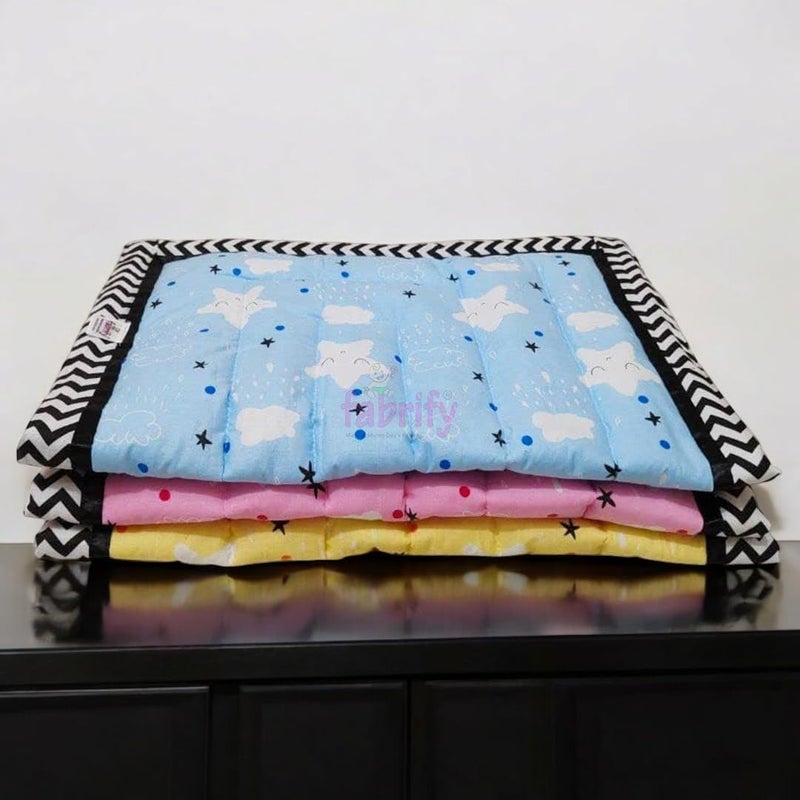 Fabrify Baby Mattress | Sleeping Mat | New Born Supper Soft Mattress |Godadi | Quilt | Cotton Sleeping Mat For New Born Baby (0-1 Year) Pack of 3, Multicolored,Tight Top - Image 5
