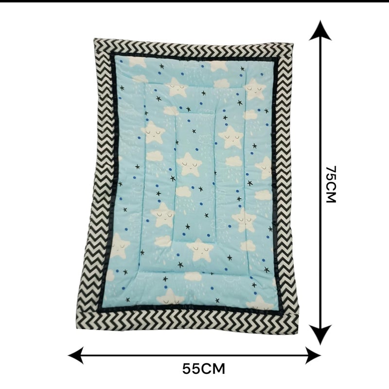 Fabrify Baby Mattress | Sleeping Mat | New Born Supper Soft Mattress |Godadi | Quilt | Cotton Sleeping Mat For New Born Baby (0-1 Year) Pack of 3, Multicolored,Tight Top - Image 2
