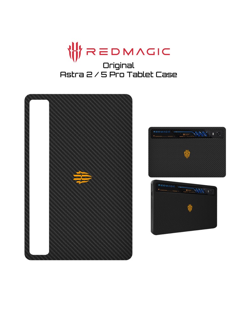 ريد ماجيك كفر مغناطيسي من الكيفلار لجهاز REDMAGIC Astra 2 Gaming Tablet، غطاء حماية من ألياف الأراميد، حماية ثلاثية الأبعاد، حلقة مغناطيسية مخفية فائقة النحافة، مقاوم لبصمات الأصابع، تغطية كاملة، أسود - Image 1