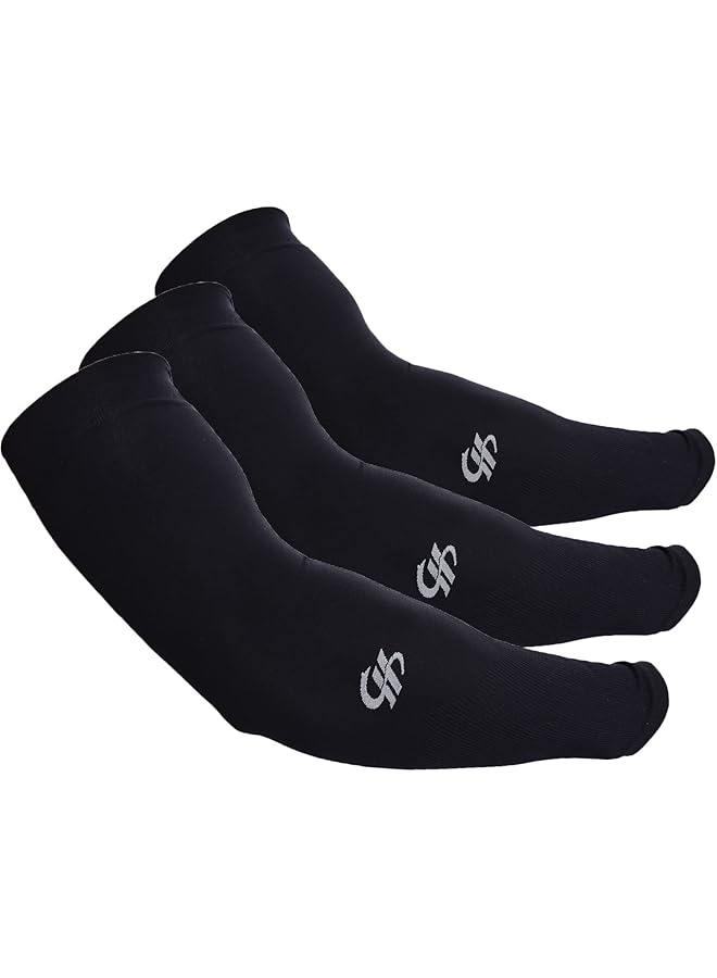 HOPESHINE Cooling Compression Arm Sleeves UPF50+ UV Protection for Men Women Cycling Driving Outdoor Tattoo Cover Up 3 Pairs - Image 1