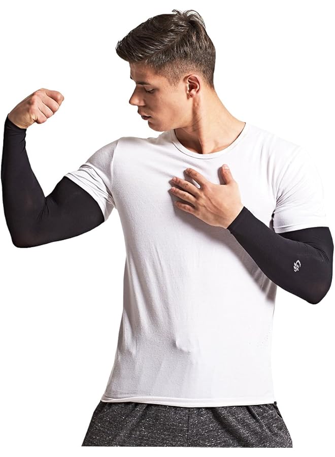 HOPESHINE Cooling Compression Arm Sleeves UPF50+ UV Protection for Men Women Cycling Driving Outdoor Tattoo Cover Up 3 Pairs - Image 3