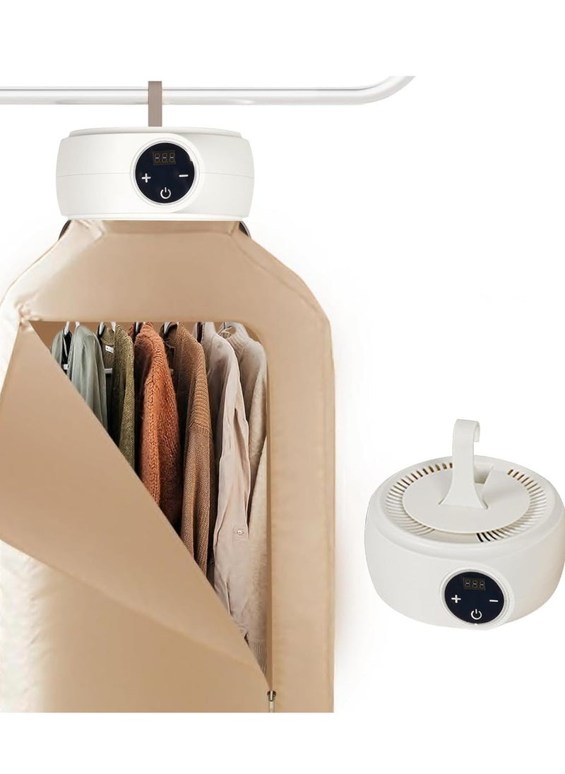 USTIDE Portable Clothes Dryer, Mini Laundry Dryers with Low Noise, Mini Dryer Machine with 0-5H Timing Function Equipped, with Hook, Dry Bag, for Apartment, Dorm, RV, Light Clothes, Underwear, Baby Clothes  - Image 1