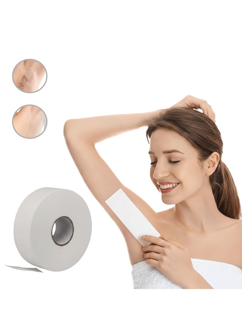 ماكس كير MAX CARE لفة شرائط شمع غير منسوجة – 100 ياردة لإزالة شعر الجسم والوجه، شرائط شمع للاستعمال لمرة واحدة، رول إزالة الشعر للاستخدام المنزلي والصالونات الاحترافية - Image 2