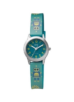 Q&Q Watch for Men, Quartz Movement, Analog Display, Green Plastic Strap-QC29J335Y