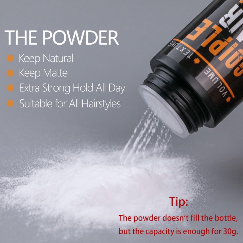 Goiple بودرة تصفيف الشعر بمظهر طبيعي تعطي حجم وملمس مع ثبات مرن - 1.05 أونصة بودرة قوام سهلة التطبيق للرجال، بدون زيت/دهنية/بقايا - Image 2