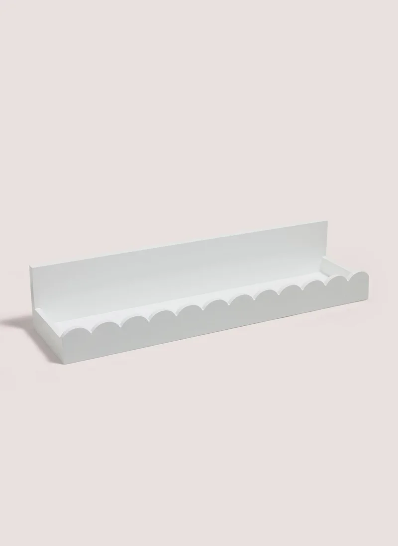 Matalan Wood Scallop Shelf