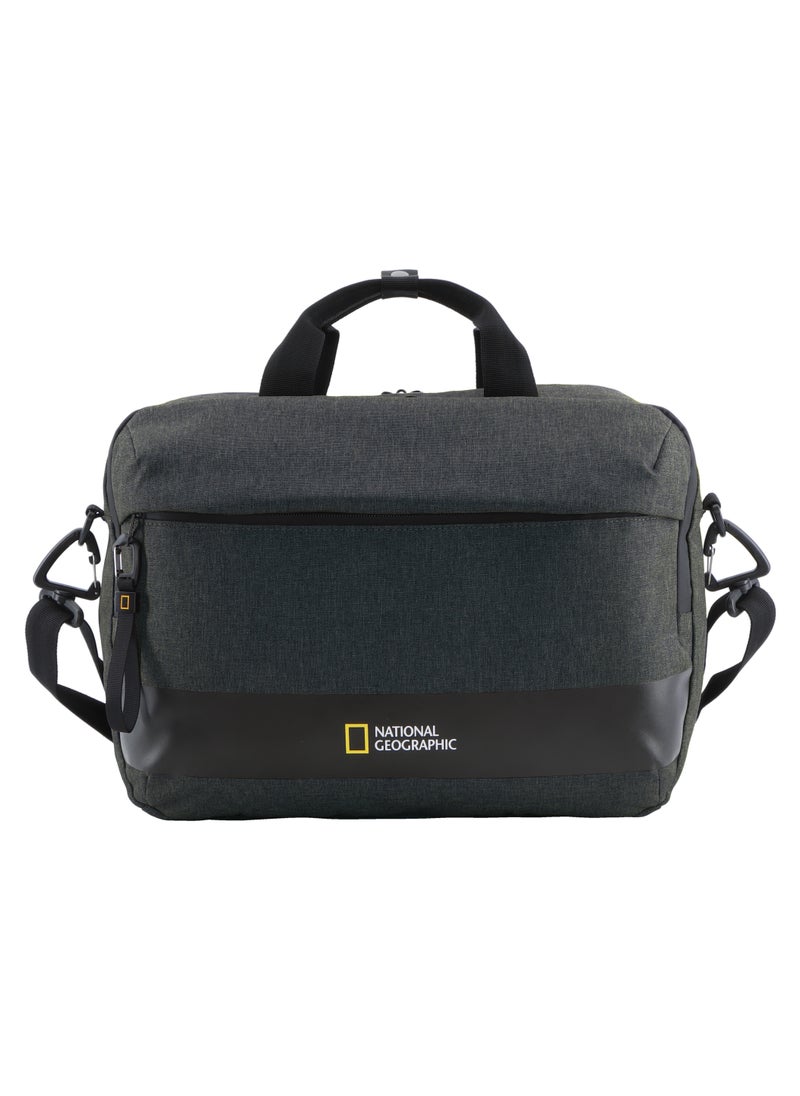 NATIONAL GEOGRAPHIC National Geographic Shadow RPET Computer Bag Anthracite, Durable Water Resistant Laptop/Tablet Padded Compartment RFID Pocket, Adjustable/Removable Strap Suitable For Business Office Travel School  - Image 1